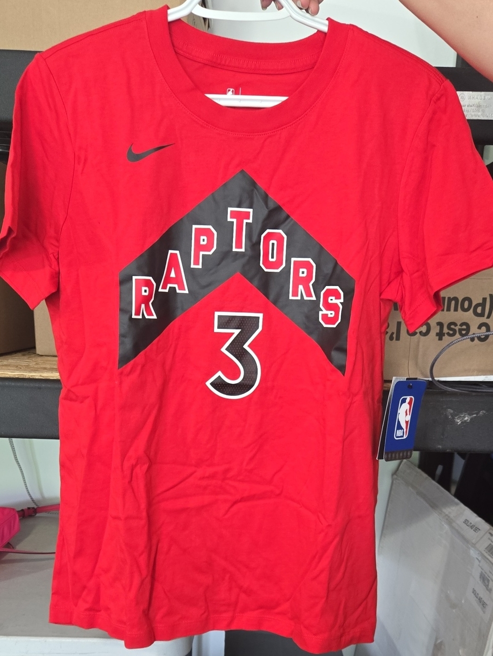Nike Red Raptors Womens Short-Sleeve Tee - ANUNOBY BNWT